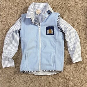 Light Blue Kids Shirt with Vest thanksgiving